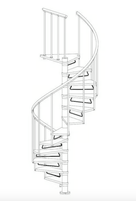 Riser bars for spiral staircases, 12pcs