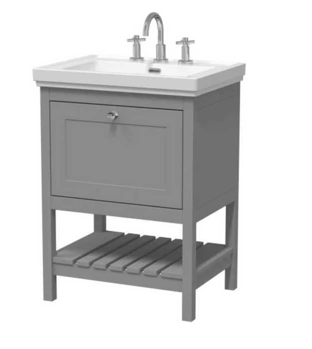 600mm Floor Standing Vanity & Basin 3TH Hudson Reed