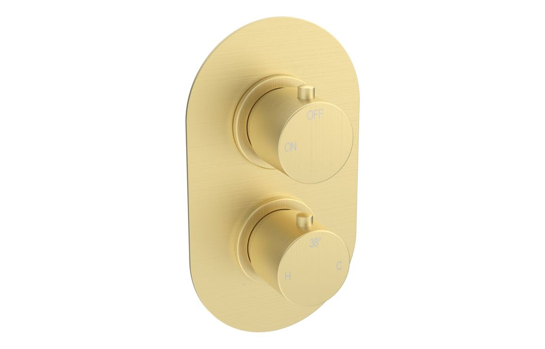 Seren Round Shower Valve & Kit Pack 1 - Brushed Brass