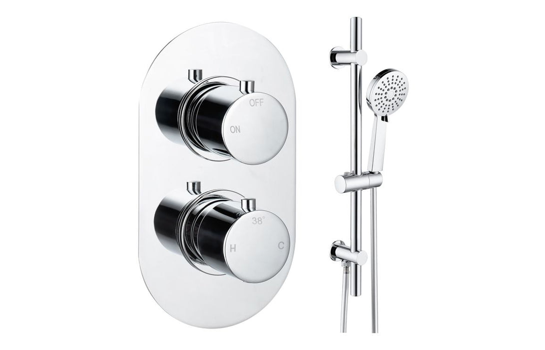 Seren Round Shower Valve & Kit Pack 2 - Chrome