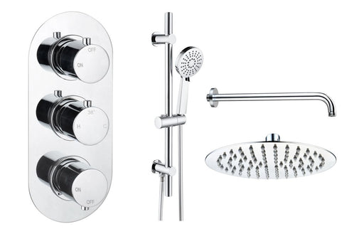 Seren Round Shower Valve & Kit Pack 3 - Chrome