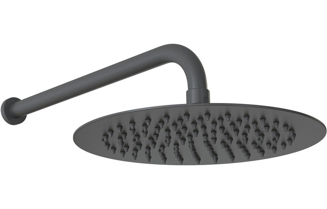 Seren 200mm Round Ultraslim Showerhead - Matt Black