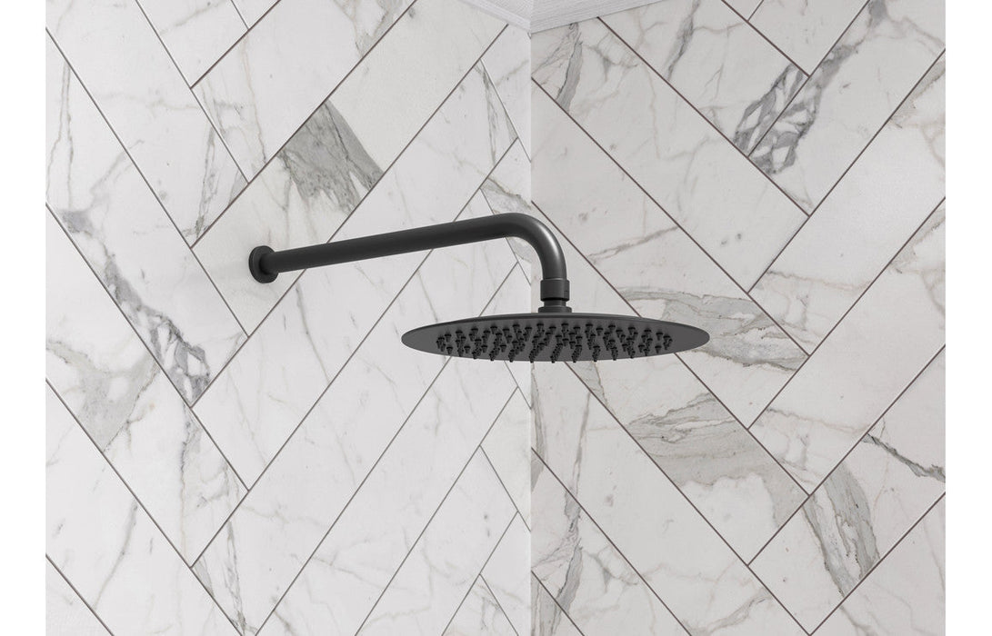 Seren 200mm Round Ultraslim Showerhead - Matt Black