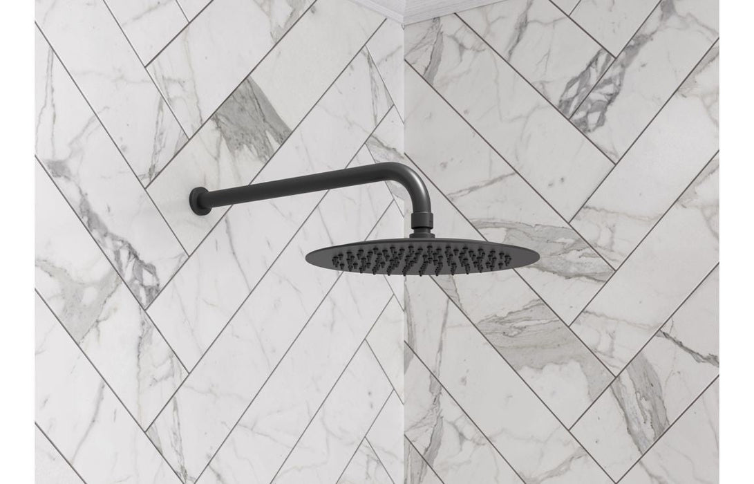 Seren 320mm Round Shower Arm - Matt Black