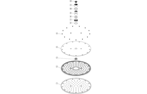 Seren Round Showerhead - Chrome