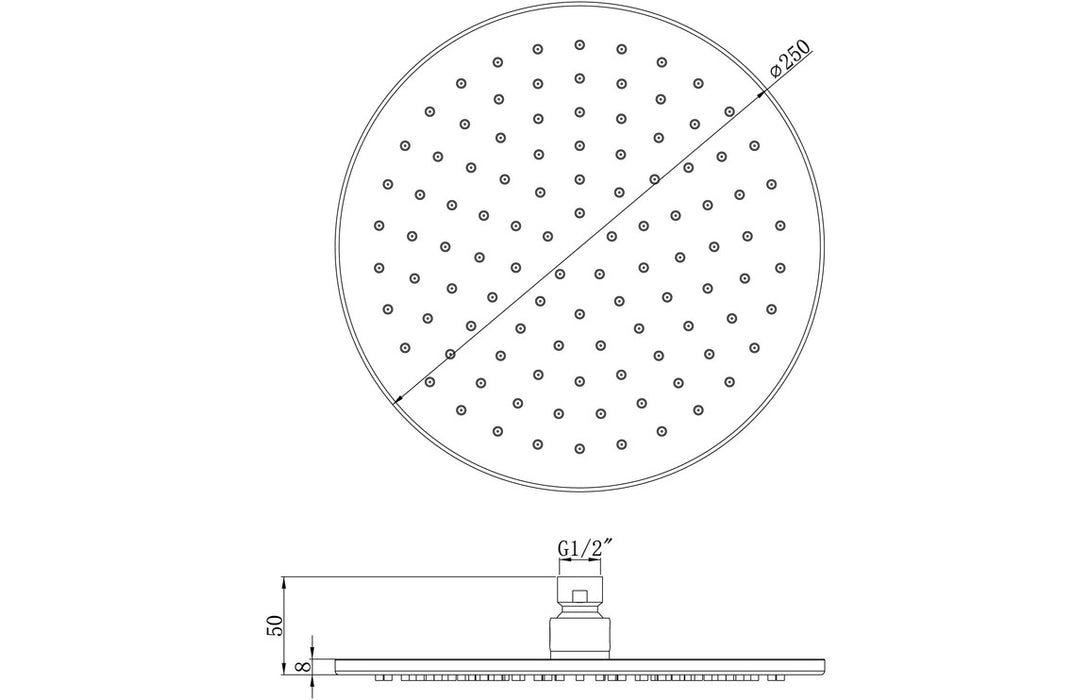 Seren Round Showerhead - Chrome