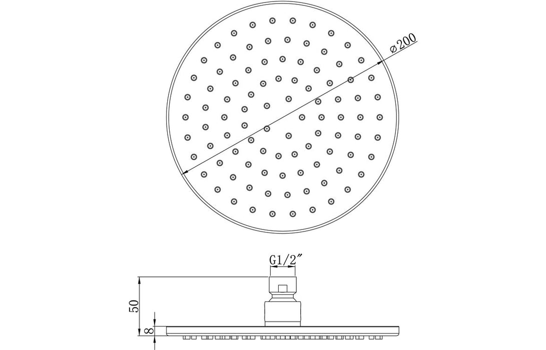 Seren Round Showerhead - Chrome