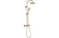 Seren Round Thermostatic Bar Mixer w/Riser Kit - Brushed Brass