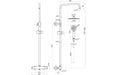 Seren Round Thermostatic Bar Mixer w/Riser Kit - Brushed Bronze