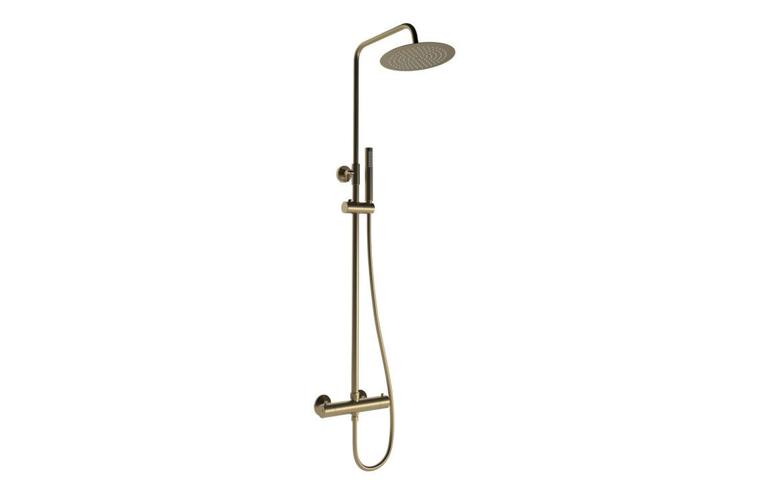 Seren Round Thermostatic Bar Mixer w/Riser Kit - Brushed Bronze