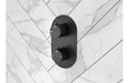 Seren Thermostatic Single Outlet Twin Shower Valve - Matt Black