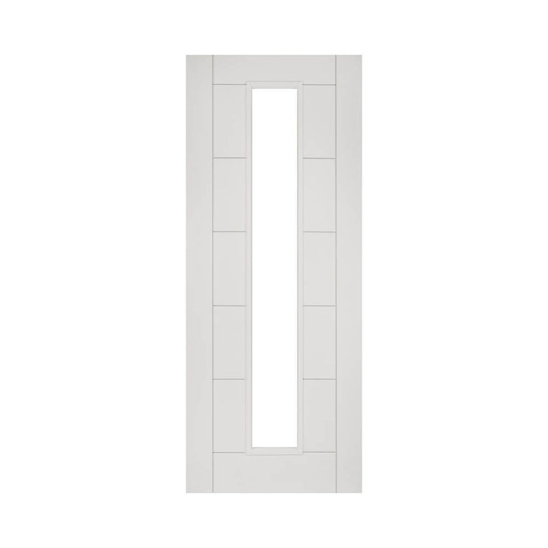 Deanta Seville White Primed Glazed 1 Lite Door