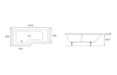 Seville L Shape 1700x850x560mm 0TH Shower Bath Pack - Chrome
