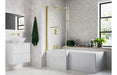 Seville L Shape 1700x850x560mm 0TH Shower Bath Pack - Brushed Brass