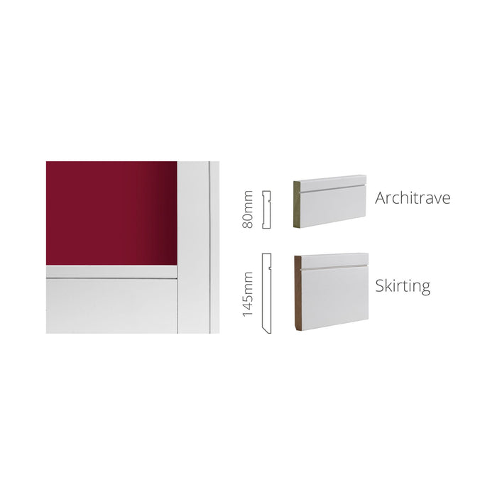 Deanta White Primed Shaker Skirting