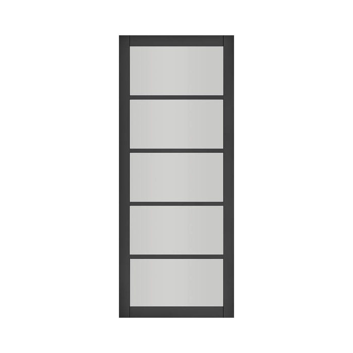 Deanta Shoreditch Black Prefinished Glazed Door