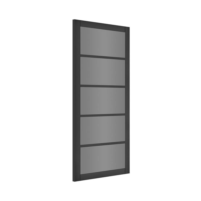 Deanta Shoreditch Black Prefinished Tinted Glaze Door