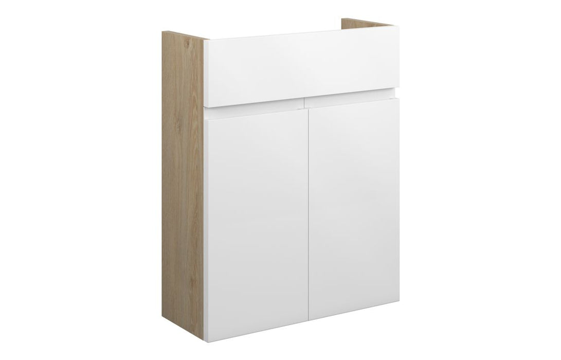 Siena 500mm Slim Basin Unit - White Gloss