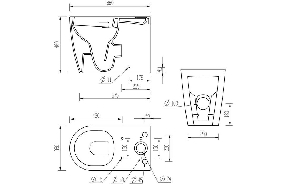 Silvain Rimless Close Coupled Fully Shrouded WC & Soft Close Seat