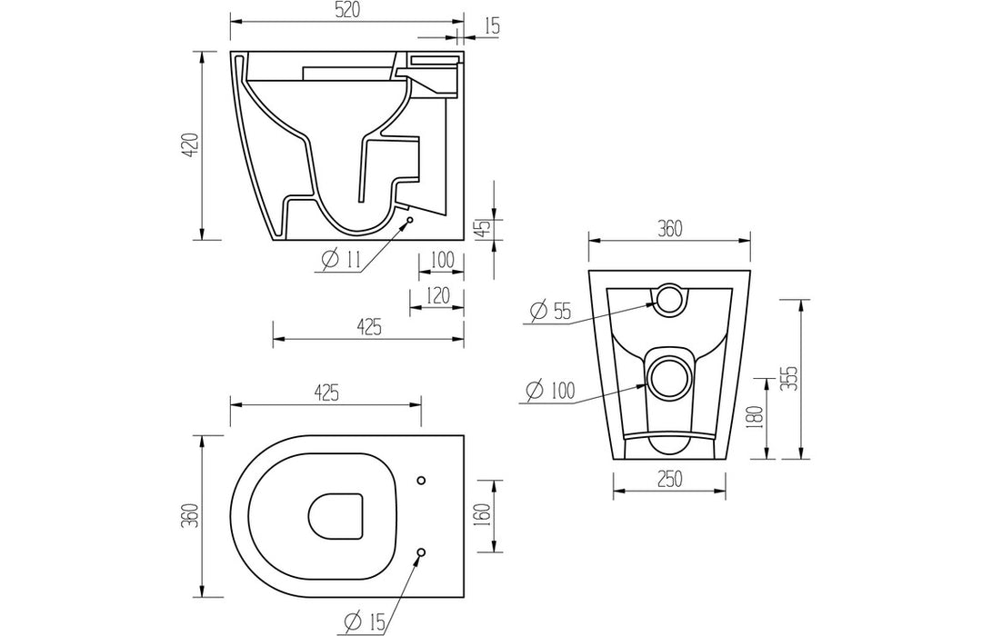 Silvain Rimless Back To Wall WC & Soft Close Seat