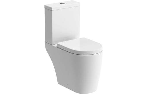 Silvain Rimless Close Coupled Open Back WC & Soft Close Seat