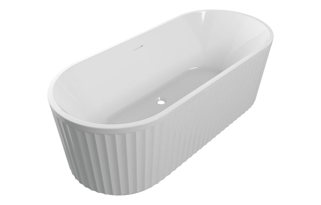 Silvano Fluted Freestanding 1700x750x570mm 0TH Bath