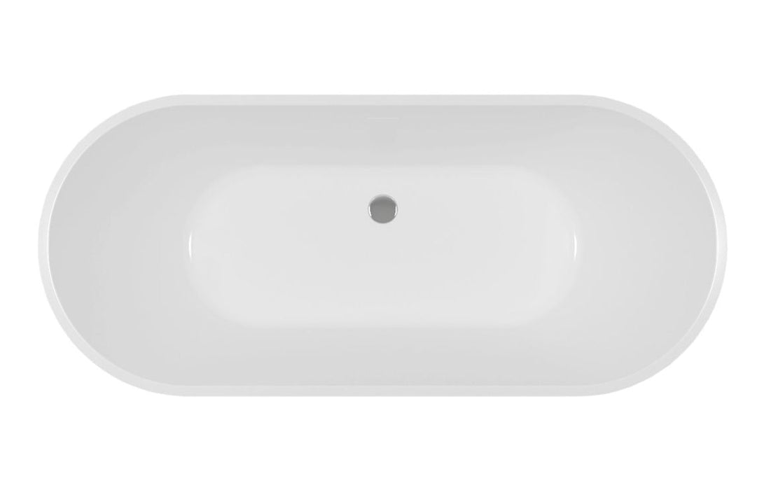 Silvano Fluted Freestanding 1700x750x570mm 0TH Bath