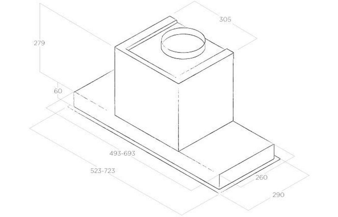 Elica Sleek 2.0 60cm,80cm Integrated Hood - St/Steel,White