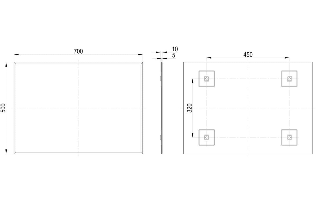 Solenne 500x700mm Rectangle Mirror