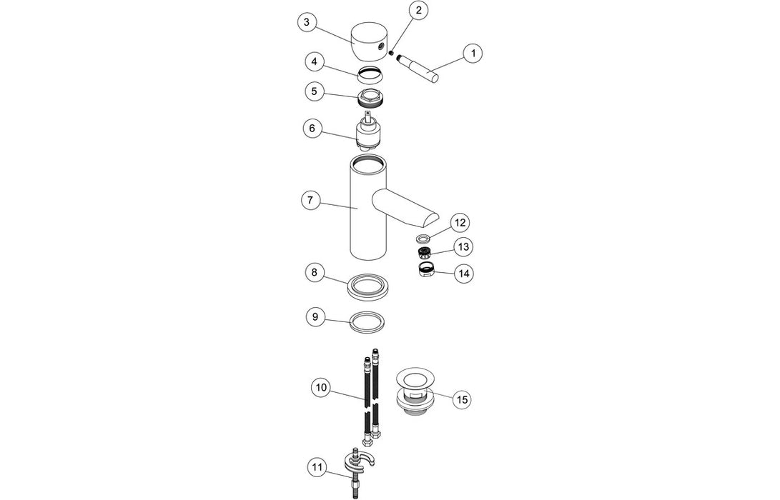 Soprano Basin Mixer & Waste - Chrome