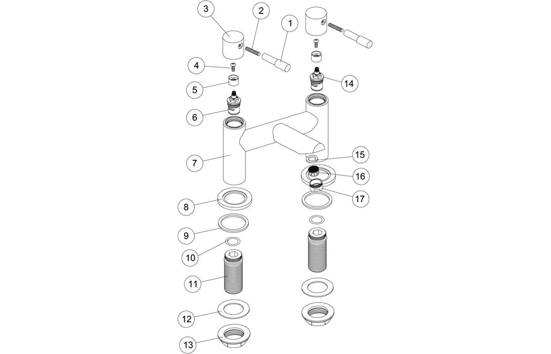 Soprano Bath Filler - Chrome