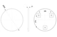 Soren 500mm Round Mirror - Matt Black