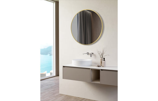 Soren 600mm Round Mirror - Brushed Brass