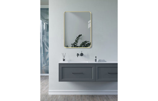Soren 600x800mm Rectangle Mirror - Brushed Brass