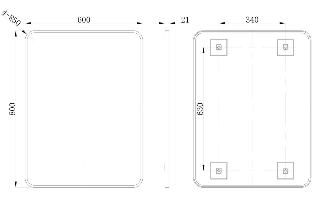 Soren 600x800mm Rectangle Mirror - Brushed Brass