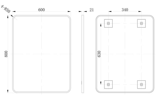 Soren 600x800mm Rectangle Mirror - Brushed Bronze