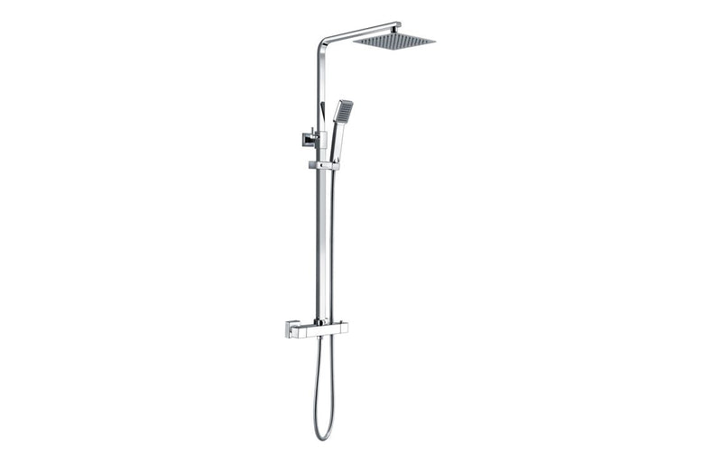 Square Thermostatic Bar Mixer w/Riser Kit