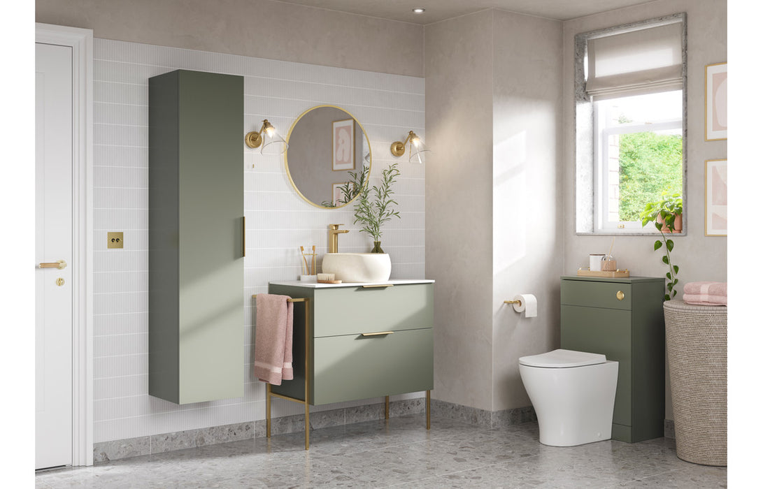 Accent 500mm WC Unit - Matt Olive Green