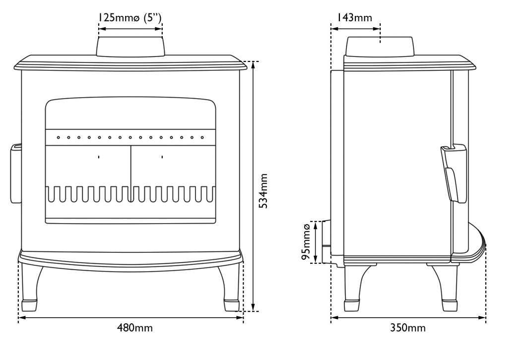 Carron ECO Wood Burning Stove 5kW