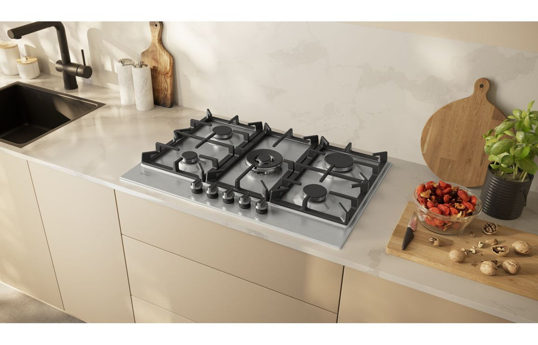 Neff N70 T27CIQ8N0 75cm Gas Hob - St/Steel