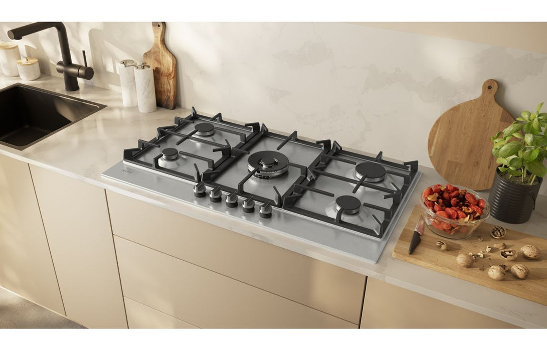 Neff N70 T29CIR8N0 90cm Gas Hob - St/Steel