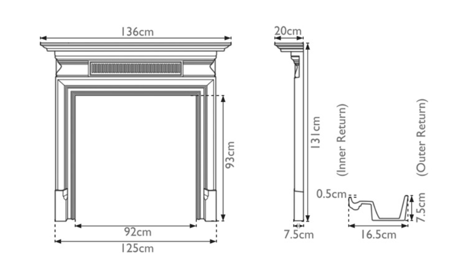 Carron Belgrave Cast Iron Fireplace Surround