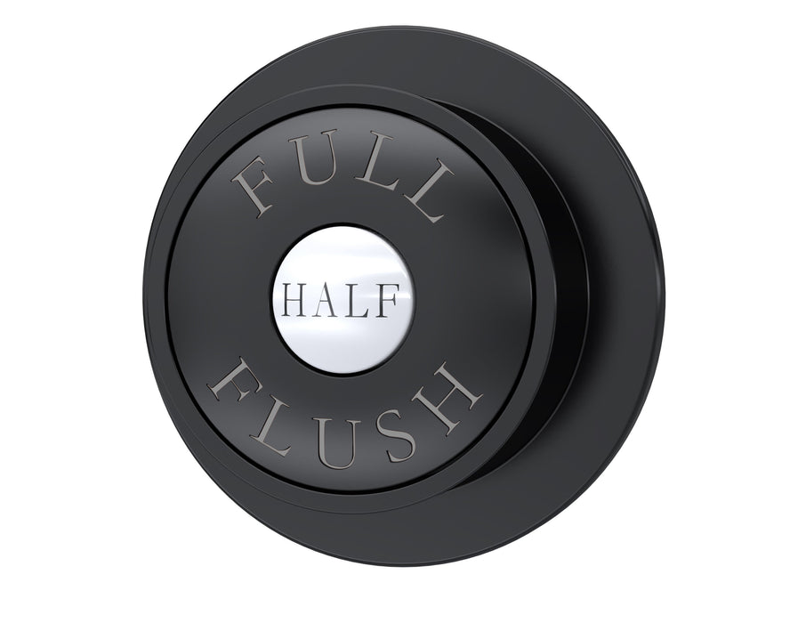 Traditional Black Dual Flush Push Button