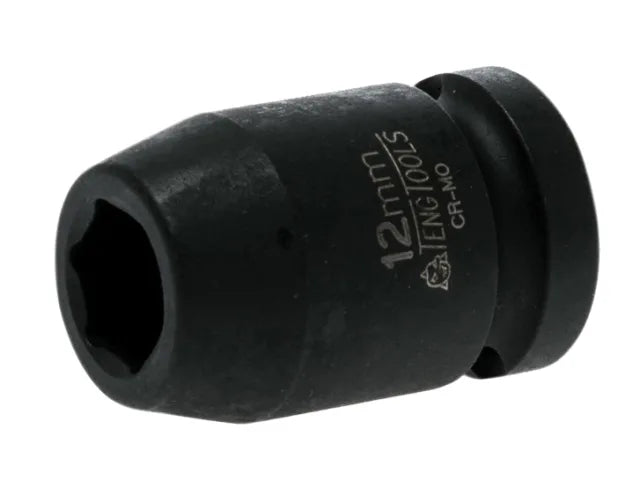 Impact Socket Hexagon 6-Point 1/2in Drive 12mm