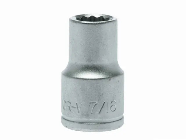 Bi-Hexagon Socket 12-Point Regular A/F 1/2in Drive 7/16in