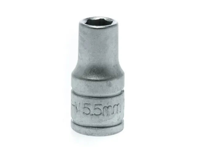 Hexagon Socket 6 Point Regular 1/4in Drive 5.5mm