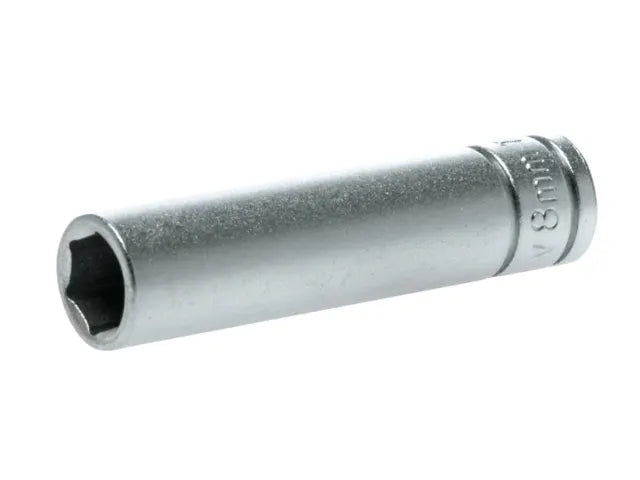 Hexagon Socket Deep 6 Point Regular 1/4in Drive 8mm