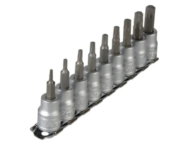M3813TX Socket Clip Rail Set of 9 Internal TORX 3/8in Drive