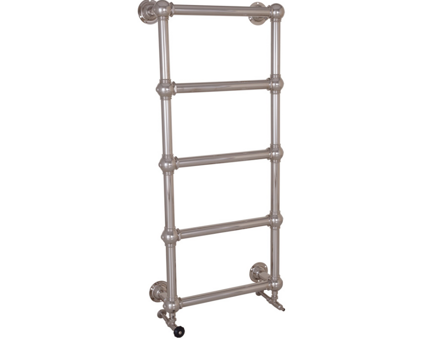 Carron Colossus Steel Wall Mounted 5 Bar Towel Rail Nickel - 1300mm x 600mm