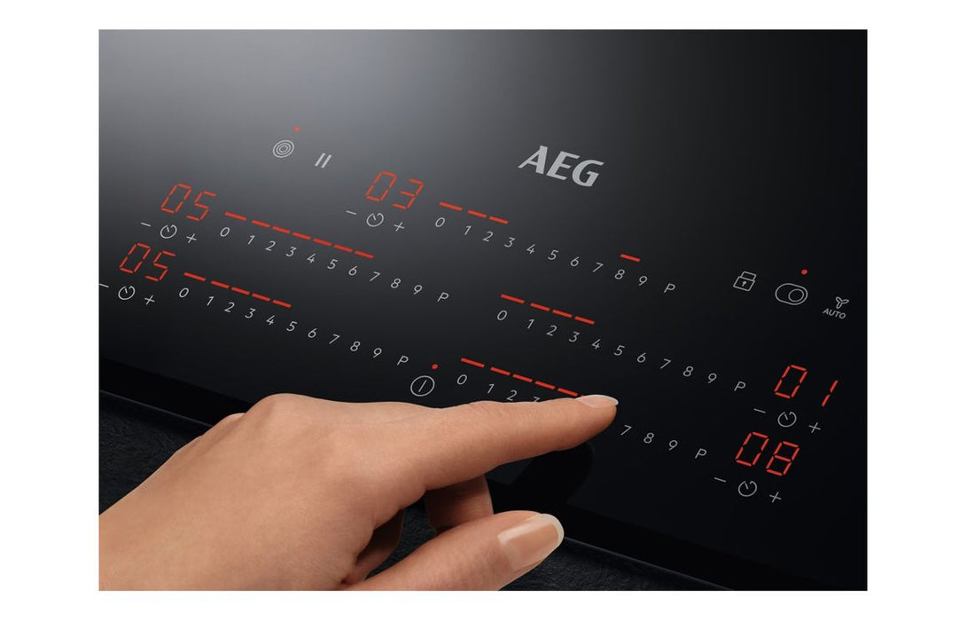 AEG TP95RA07FB 90cm Ceramic Hob - Black Glass